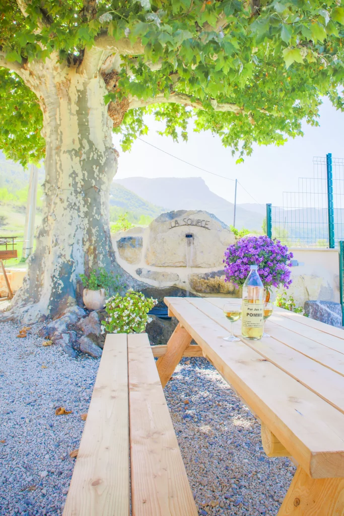 Espace détente du gîte - Haute Provence, Vallée du Jarbon